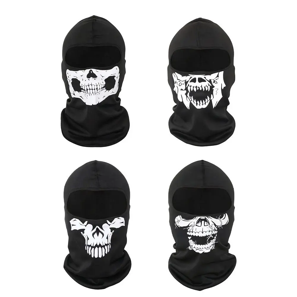 جمجمة طباعة دراجة بالاكلافا يندبروف المضادة للأشعة فوق البنفسجية دراجة نارية قناع الوجه الكامل الرقبة أدفأ كامل الوجه تصميم دراجة خوذة بطانة