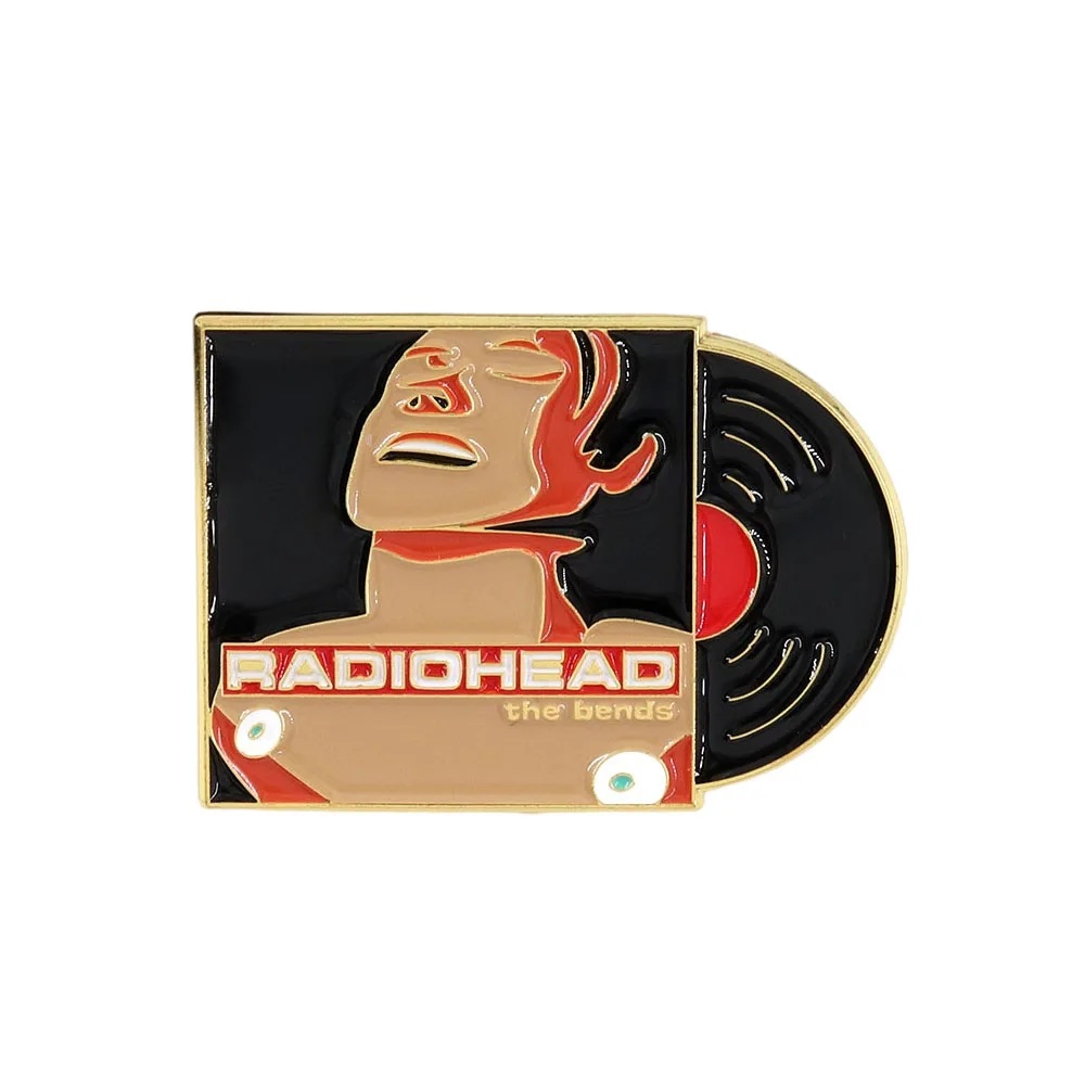 The Bends-Vinyl Record album cover Badge British Rock Band art music inspiration lapel pin CPR mannequin Music fans gift jewelry