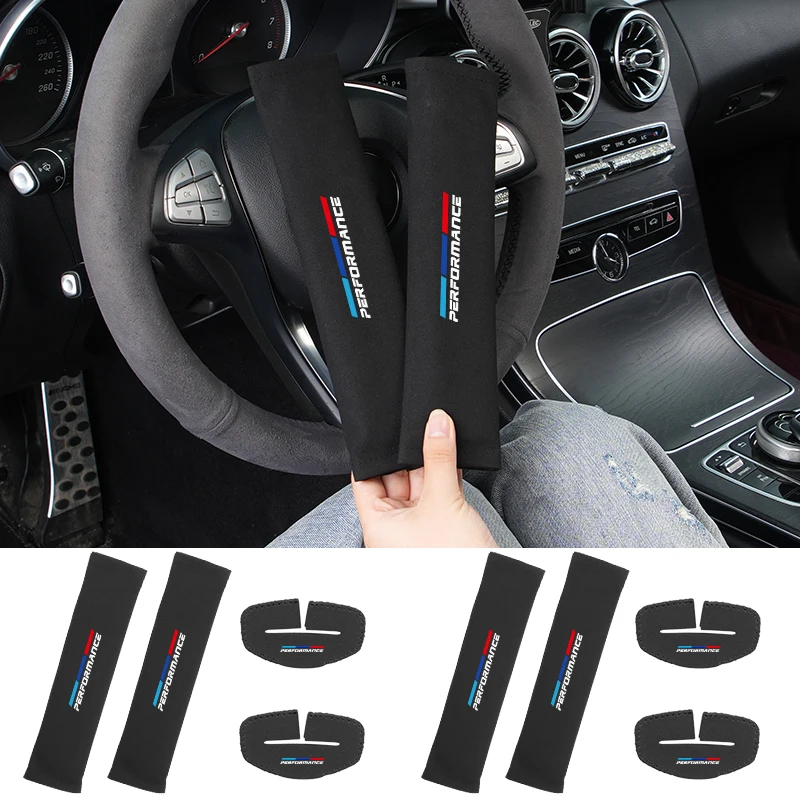 Car Seat Belt Protector Cover Safety Belt Shoulder Pad Accessories For E46 E90 E60 F10 E39 F30 E36 F20 E87 E90 E70 E91 E30 G