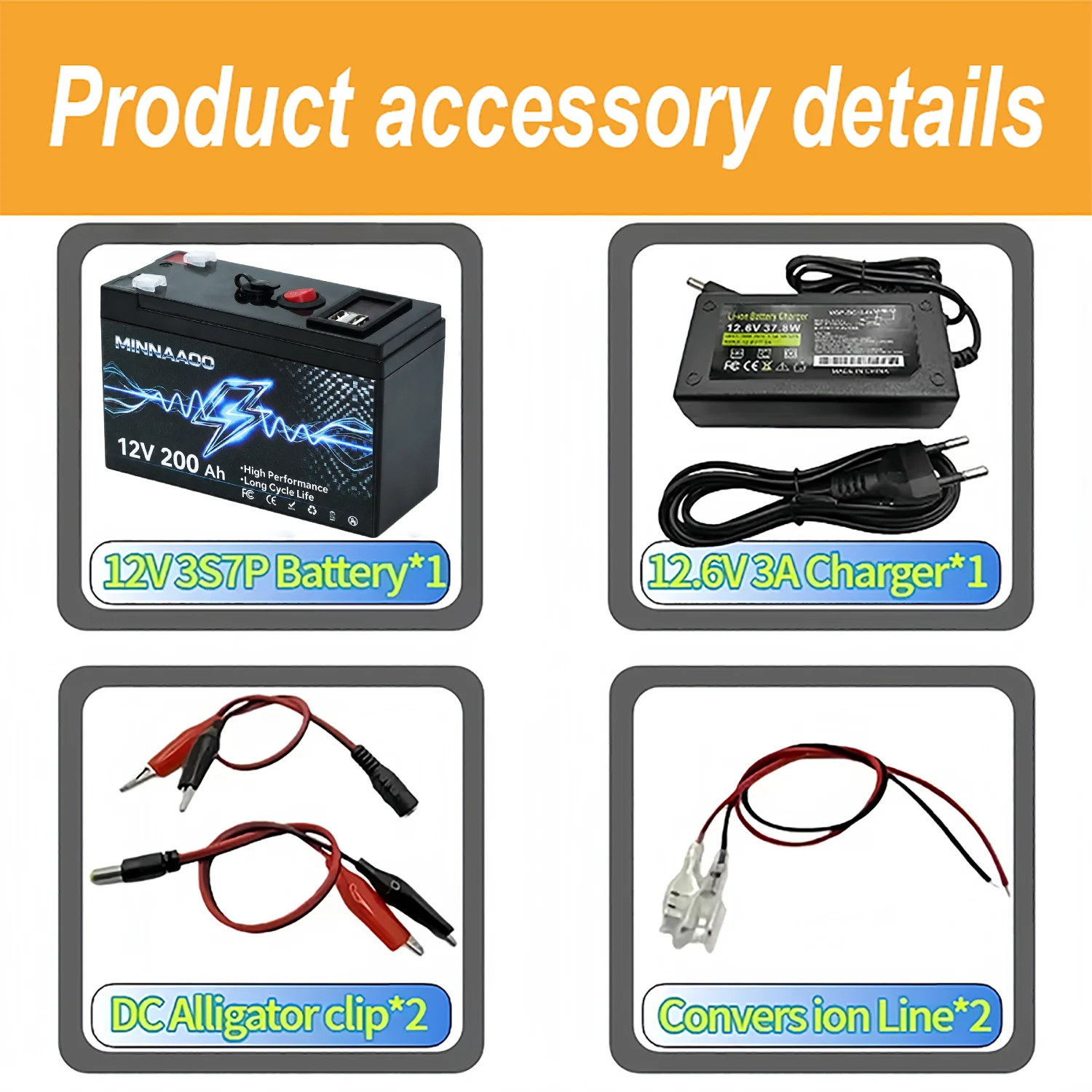 12V LiFePO4 Battery 200Ah LiFeP04 Lithium Battery with BMS 4000+ Cycles Perfect for Solar Fish Finder Power Wheel Boat Home RV