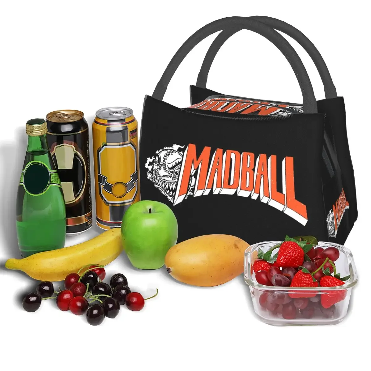 Madball Sticker Insulated Lunch Bag for School Picnic Storage Food Boxes Portable Container Cooler Thermal Lunch Box Tote