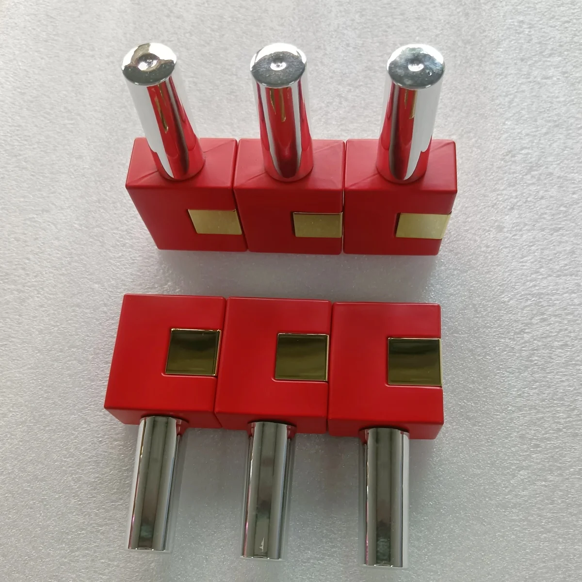 12 ml 6 stuks lege rode glazen fles met borsteldeksel voor UV-gellak Nail art Nail beauty