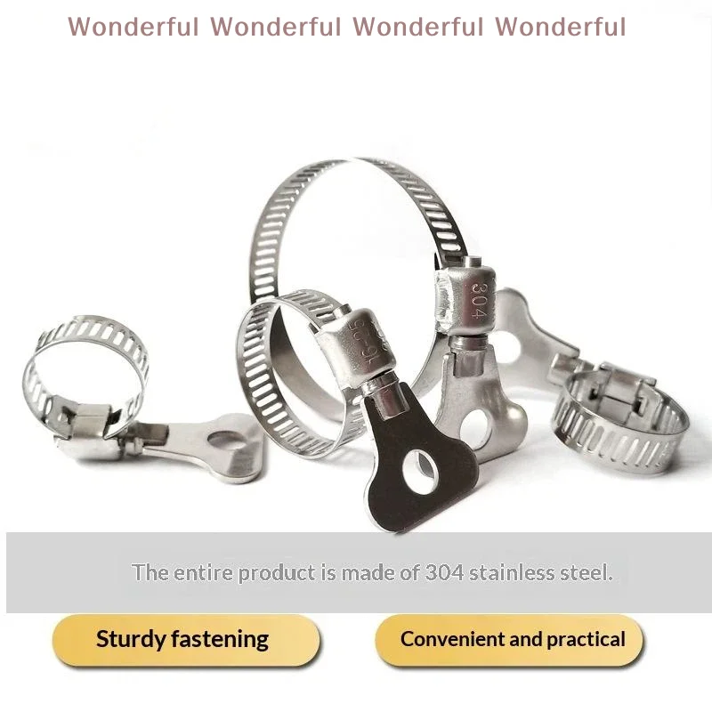 5Pcs Welding Useful Repair Tool Sealing Exhaust Handle Pipe Clip Stainless Steel Hose Clamps T Bolt