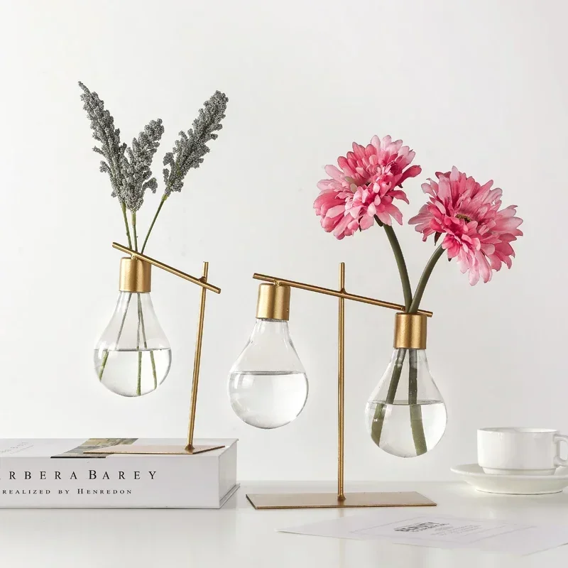 

Hydroponic Vase Garden Decoration Vase Dining Table Balcony Decoration Flower Pot Stand Nordic Living Room Home Decoration