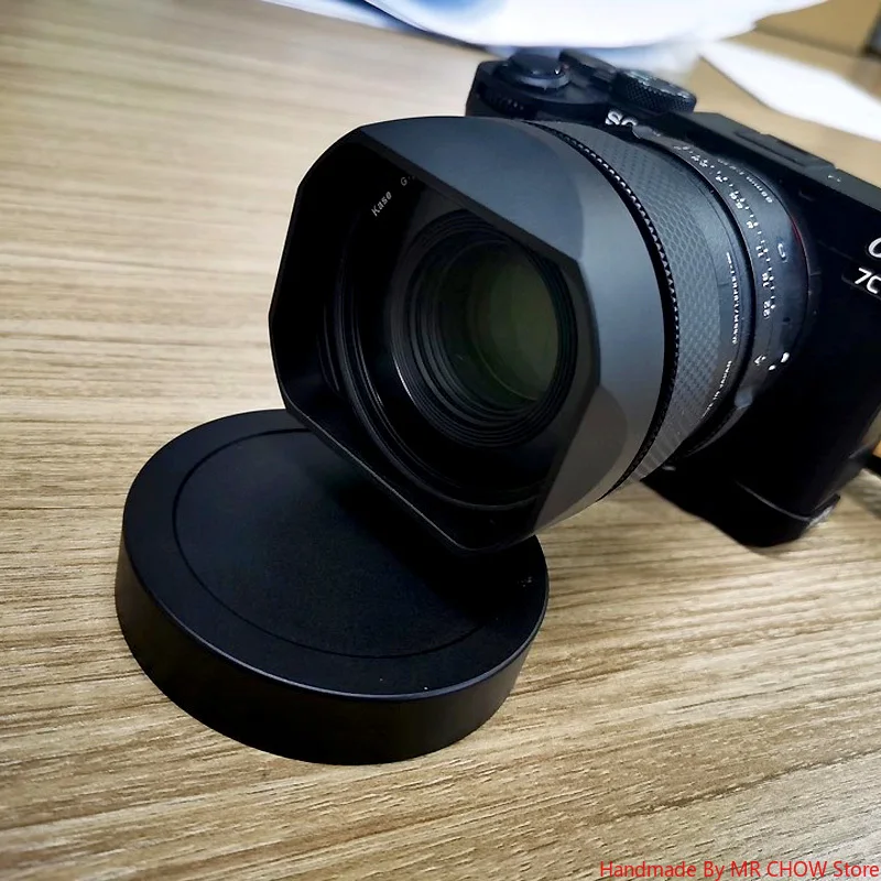 تصميم لسيجما 65 مللي متر F2 DG DN استبدال LH656-01 غطاء عدسة مربع حربة معدنية مع غطاء غطاء محرك السيارة المجاني