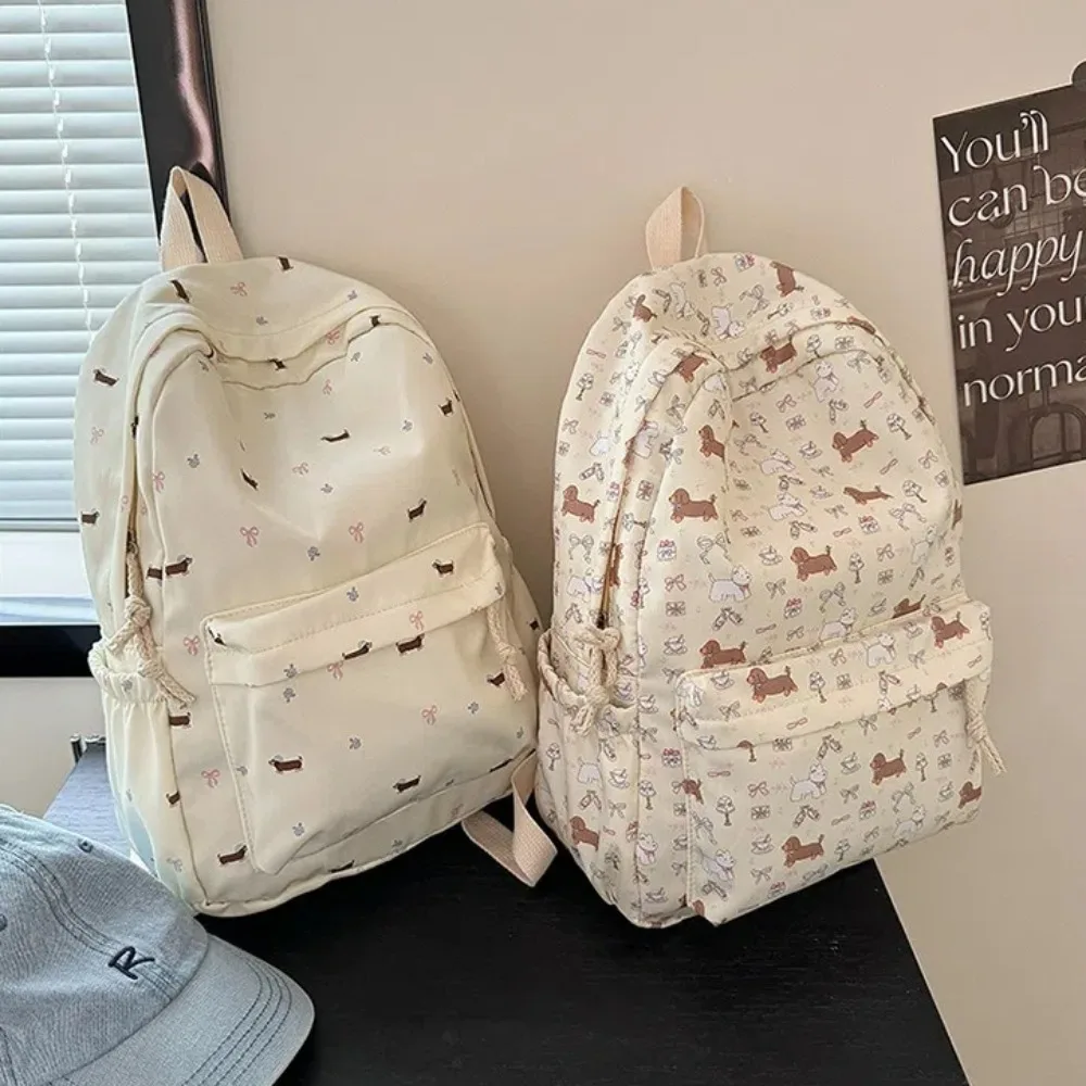 

Fashion Large Capacity Women's Backpack Cartoon Pattern Adjustable School Bags Waterproof Travel Backpack Students