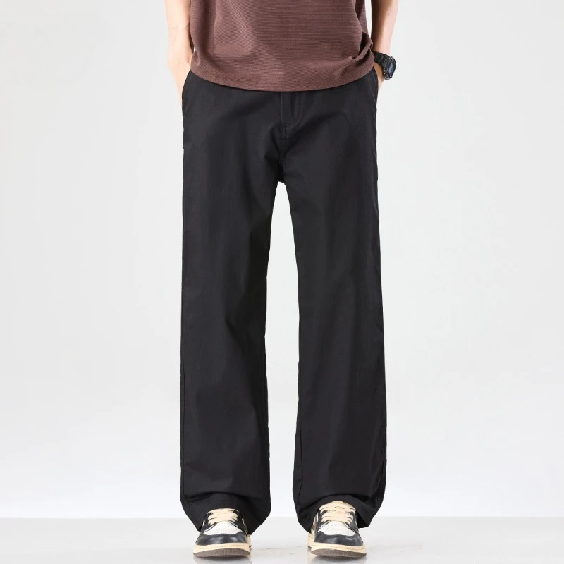 

2026 Spring/summer New Stretch Solid Color Slacks Men's Loose Straight Commuter Versatile Trousers