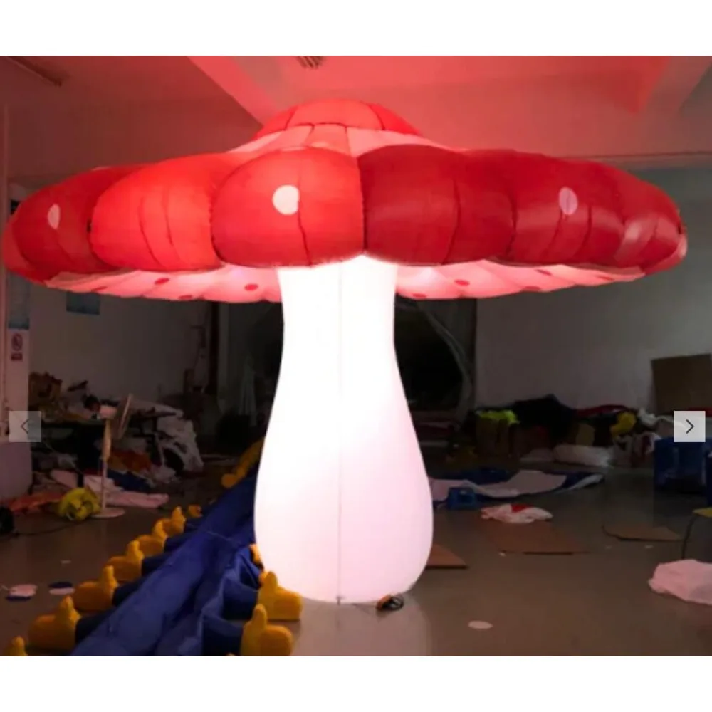 Personalized Inflatable Lighting Mushroom Model LED Mushroom Flower for Advertising Event Display