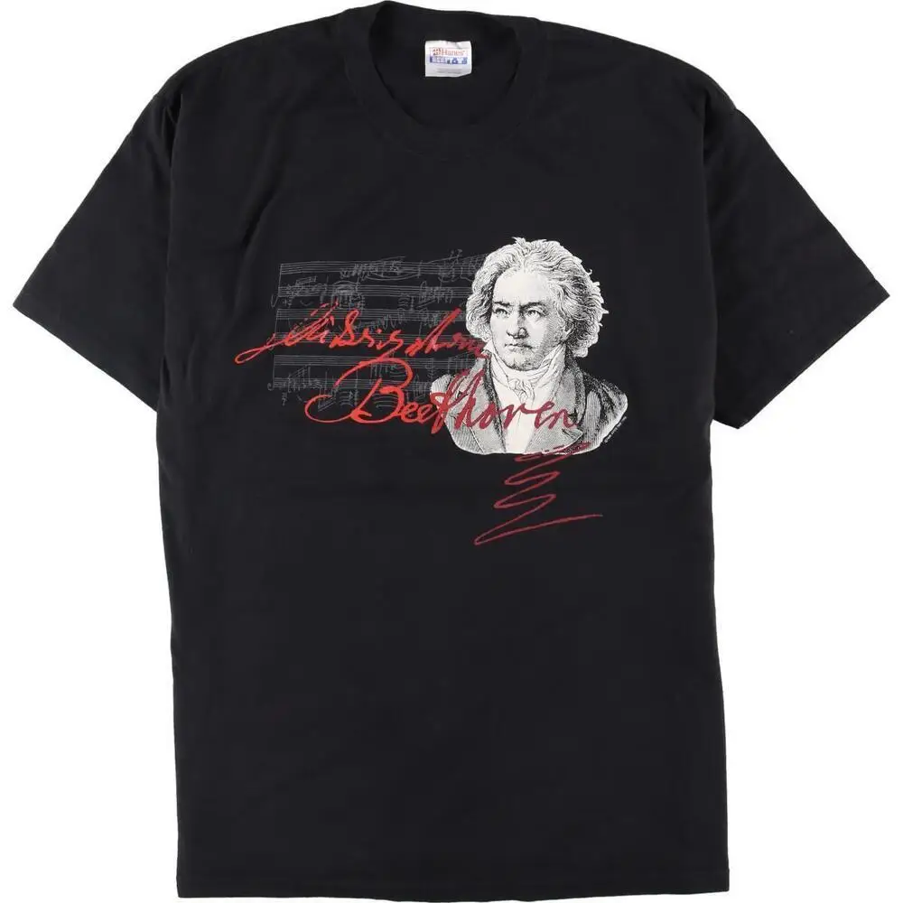 Thrift 90 Haynes Hanes Ludwig Van Beethoven Greats T-Shirt Men Vintage _75646