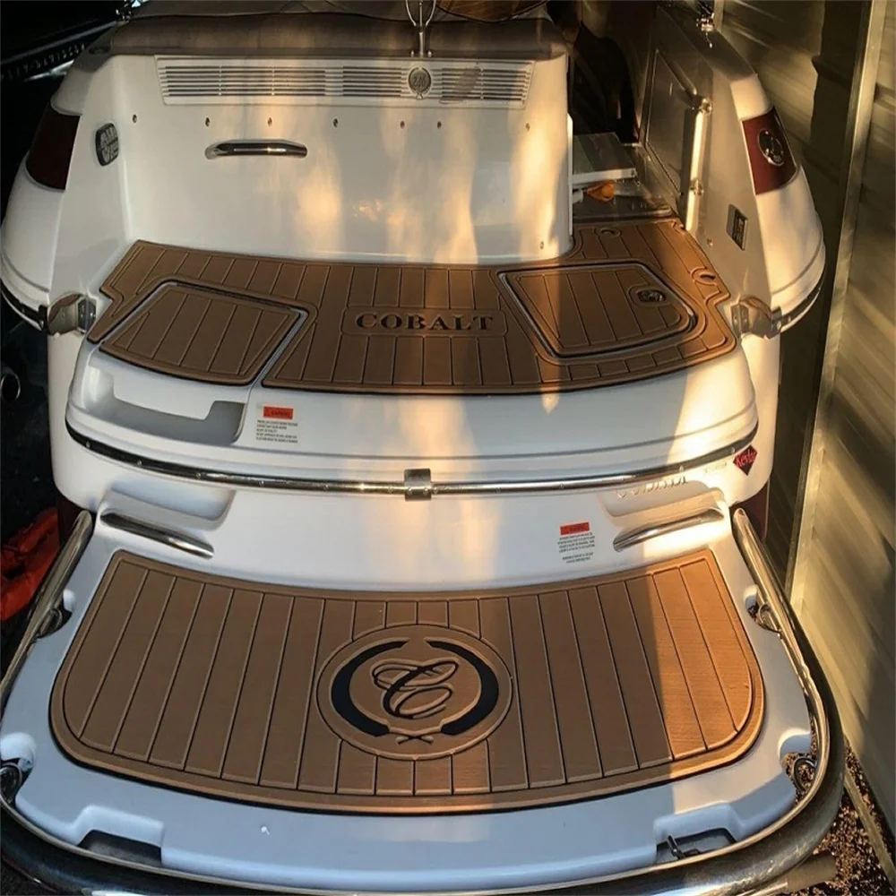 STLF 2005 Cobalt 246 Swim Platform Step Pad Boat EVA Foam Faux Teak Deck Floor Mat Seadek MarineMat Gatorstep Style Self Adhesiv