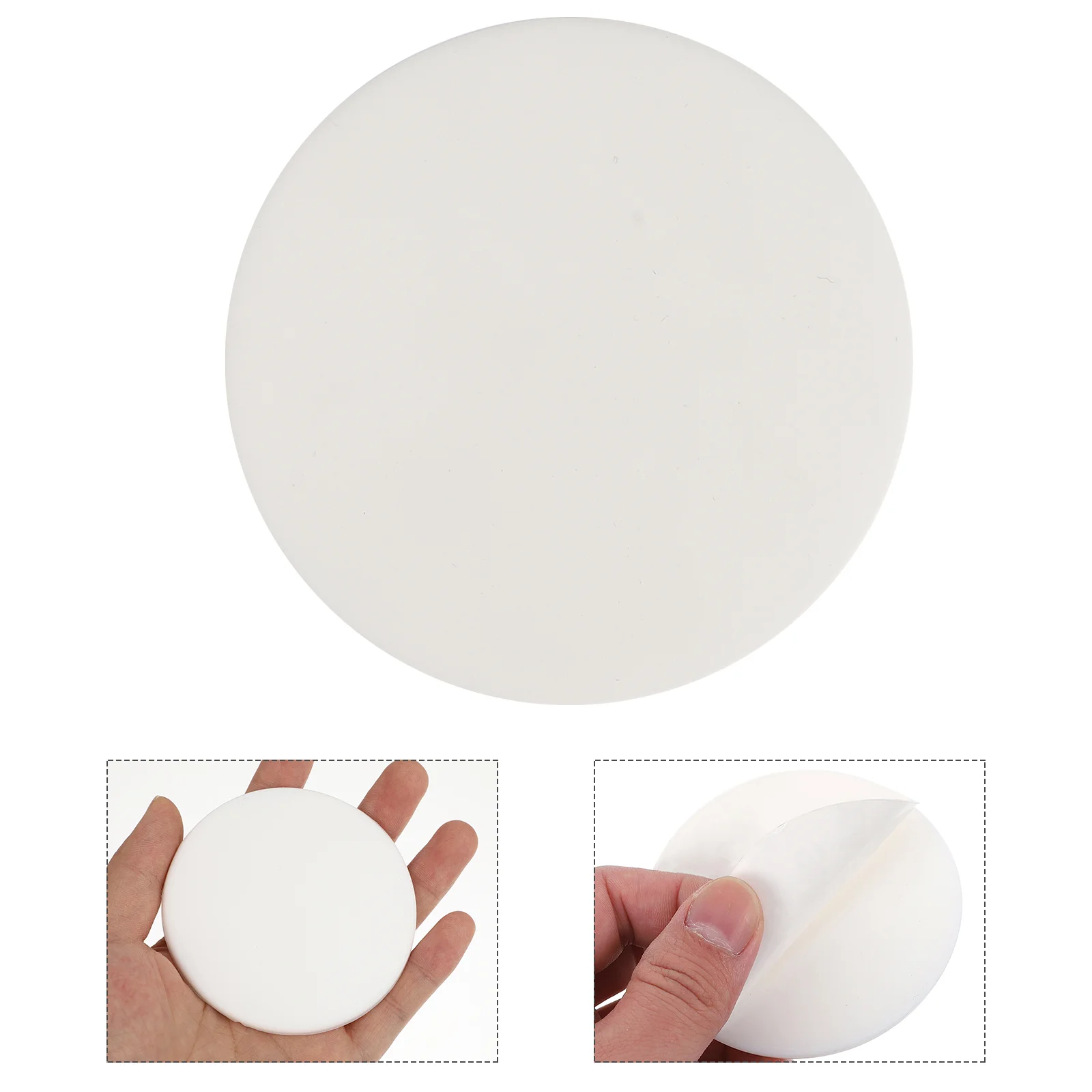 10 Uds perilla de puerta estera anticolisión de silicona almohadillas adhesivas Protector de pared de parachoques gabinete tapón amortiguador de sonido blanco