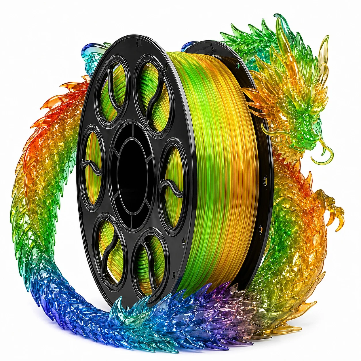 Printing Wire PLA Silk Transparent Gradient Crystal 3D Printing 1.75mm Consumables for Farm Extension Bamboo Creative Printer