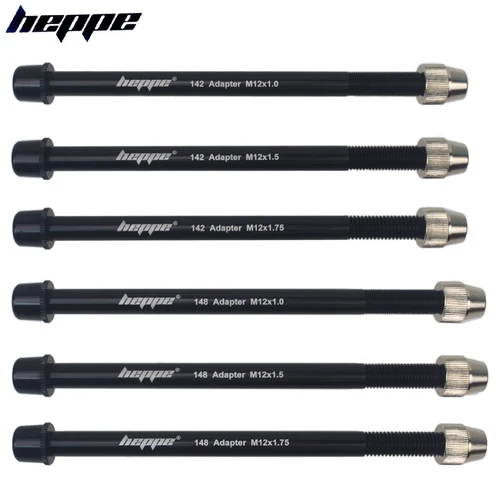 Entrenador de bicicleta HEPPE, eje pasante, eje de entrenamiento de bicicleta de montaña, brocheta 12x142 12x148, eje de entrenamiento de liberación rápida M12xP1.0/1.5/1.75