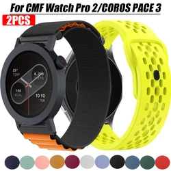 22mm Band For CMF Watch Pro 2 Correa 2pcs Bracelet Nylon Loop Strap For COROS PACE 3 Oppo Watch X Replaceable Silicone Watchband