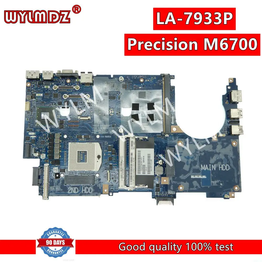 

QAR10 LA-7933P Laptop Motherboard For Dell Precision M6700 Mainboard CN 0DKT5Y 0P7V6Y Test OK