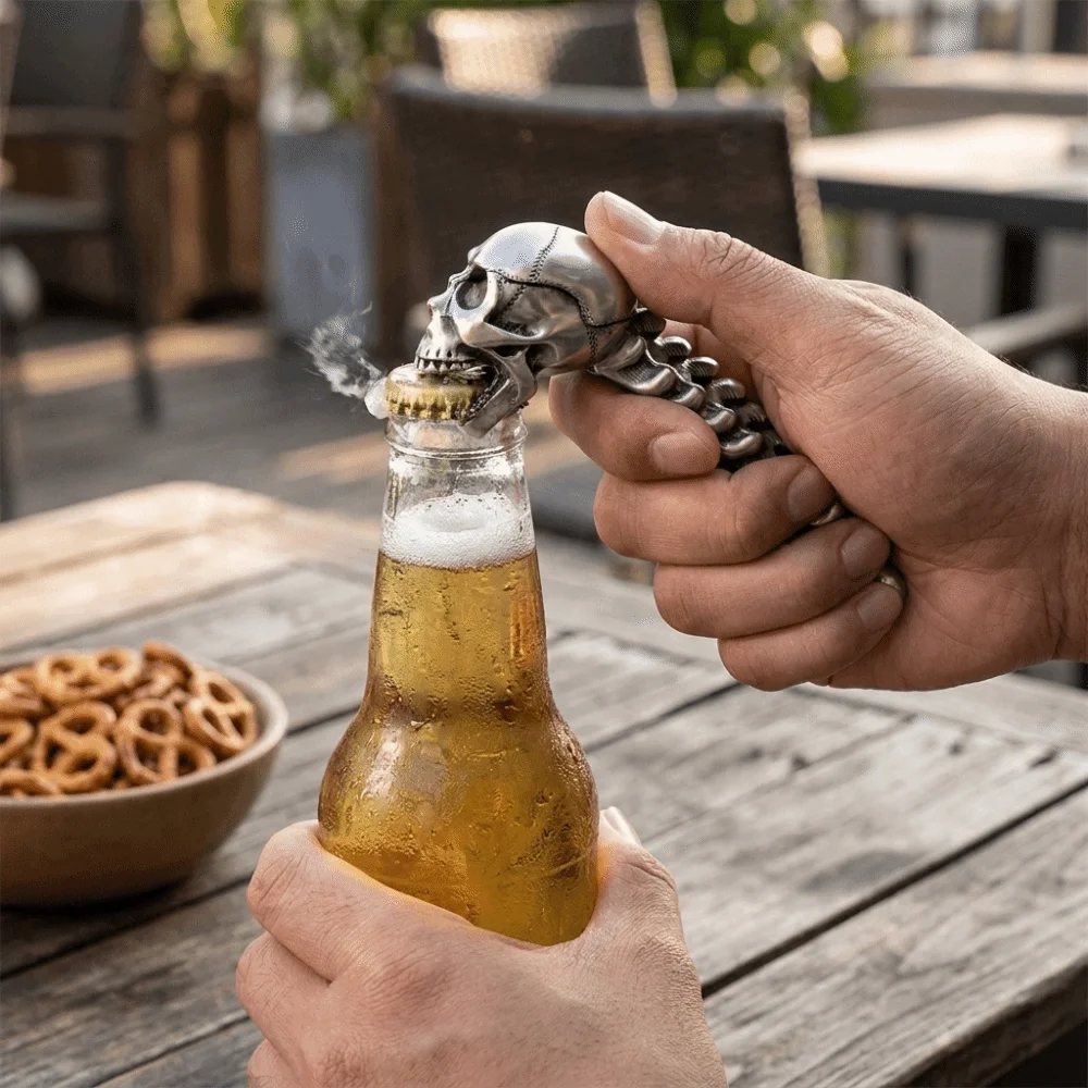 Stainless Steel Skull Bottle Opener Unique Smooth Beer Can Opener Funny Style Creative Design Novelty Bottle Opener
