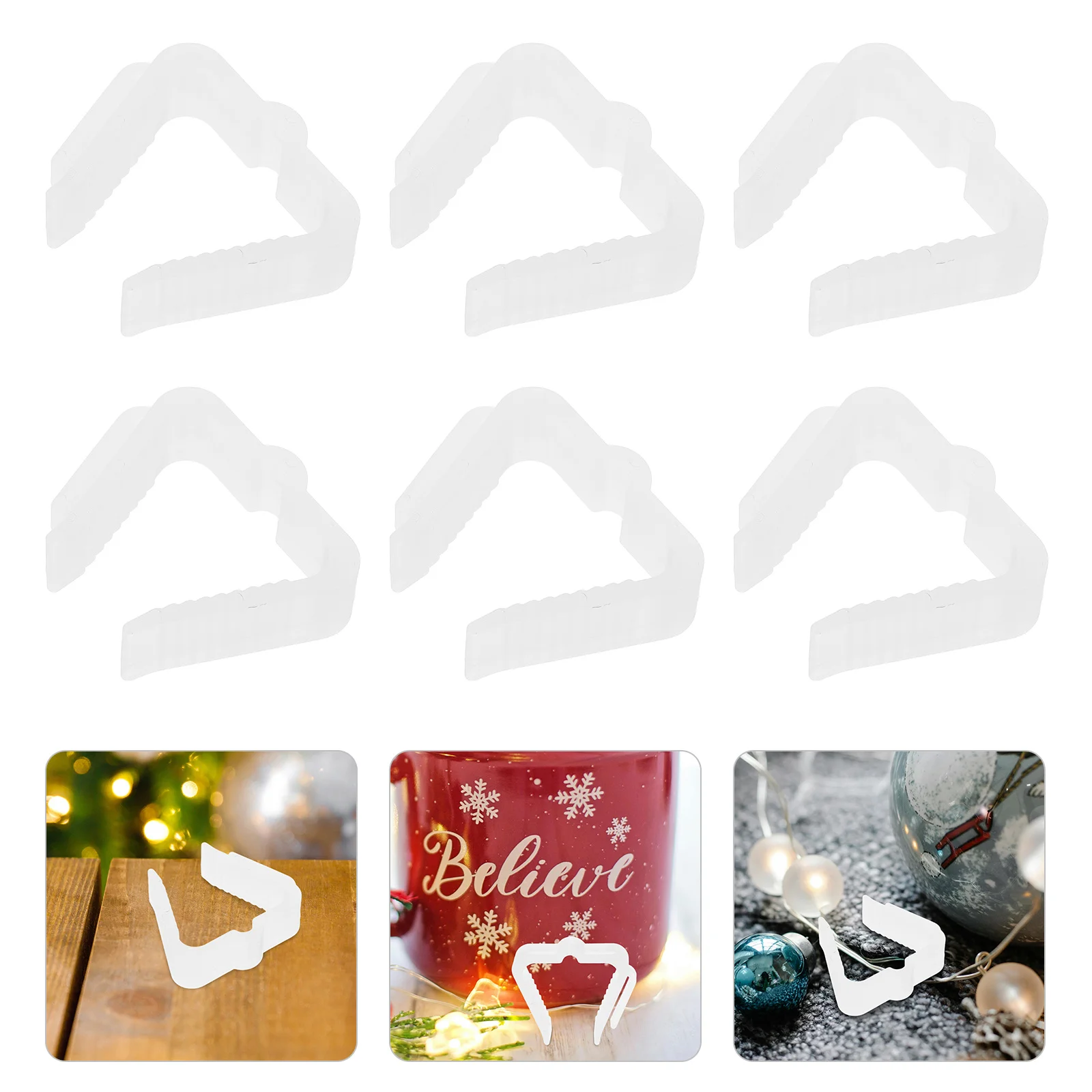 

20Pcs Christmas Light Clips Outdoor Weatherproof Plastic Gutter Clips for Roof Tile Deck Railing Hanging String Lights