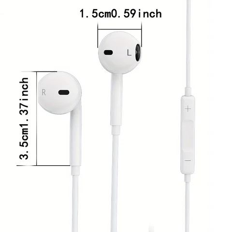 Type-C Headphones Are Wired for 16/15/17 Mobile Phones with In-Ear TYPE-C Flat Head Samsung, Xiaomi, Vivo and OPPO. One Plus