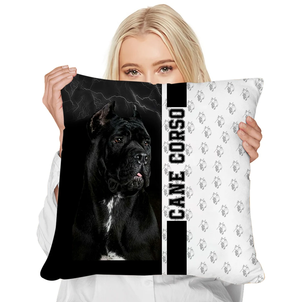 

CLOOCL Fashion Animals Pillow Case Cane Corso Lightning Paws Splicing 3D Print Cushion Cover Zip Pillow Cover for Bed Home Decor