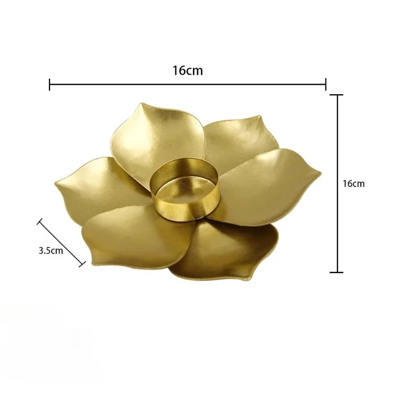 Nordic Lotus Metal Candlestick Holder 4