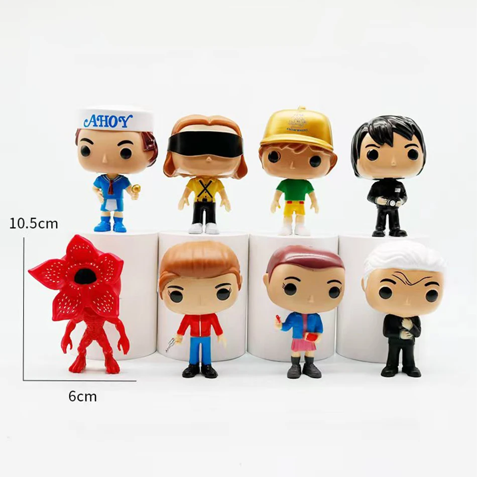 Figura de Acción de 6/8/12 Piezas de los Personajes de Stranger Things: Jane Ives/Will Byers/Mike Wheeler, Figura de Vinilo para Cosplay, Adorno, Juguete, Regalo de Año Nuevo