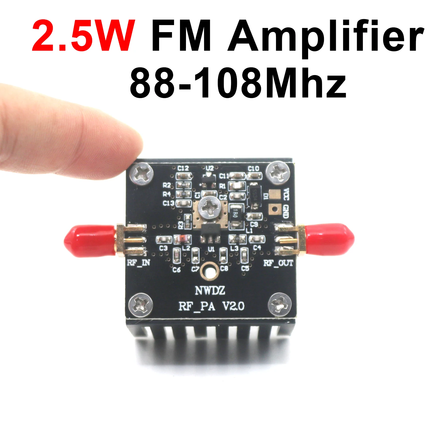 85-108Mhz 2.5W FM Amplifier 2.5 watts FM Radio transmitter RF Power Amplifier for  FM transmits AMP