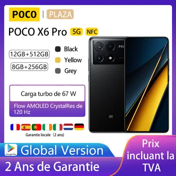 POCO X6 Pro 5G smart phones, NFC，120Hz,Triple camera 64MP with be, 67W charge, 5000mAh, local warranty, global version