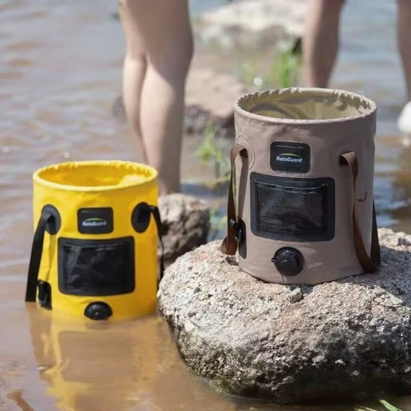 

25L Vertical Collapsible Wash Basin Foot Washbasin Travel Fishing Hiking Outdoor Camping Protable Folding Bucket Water Container