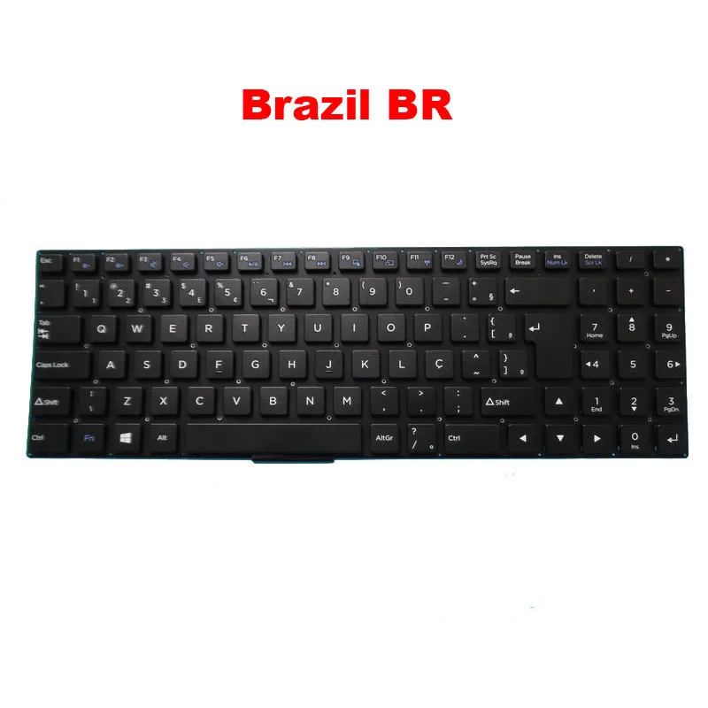 UK LA BR Layout Keyboard para Positivo Motion, I341TA-15, I341TAI-15, I581TA, I581TA-15, I581TAI, I581TAI-15, I34128A-15, Brasileiro, BR