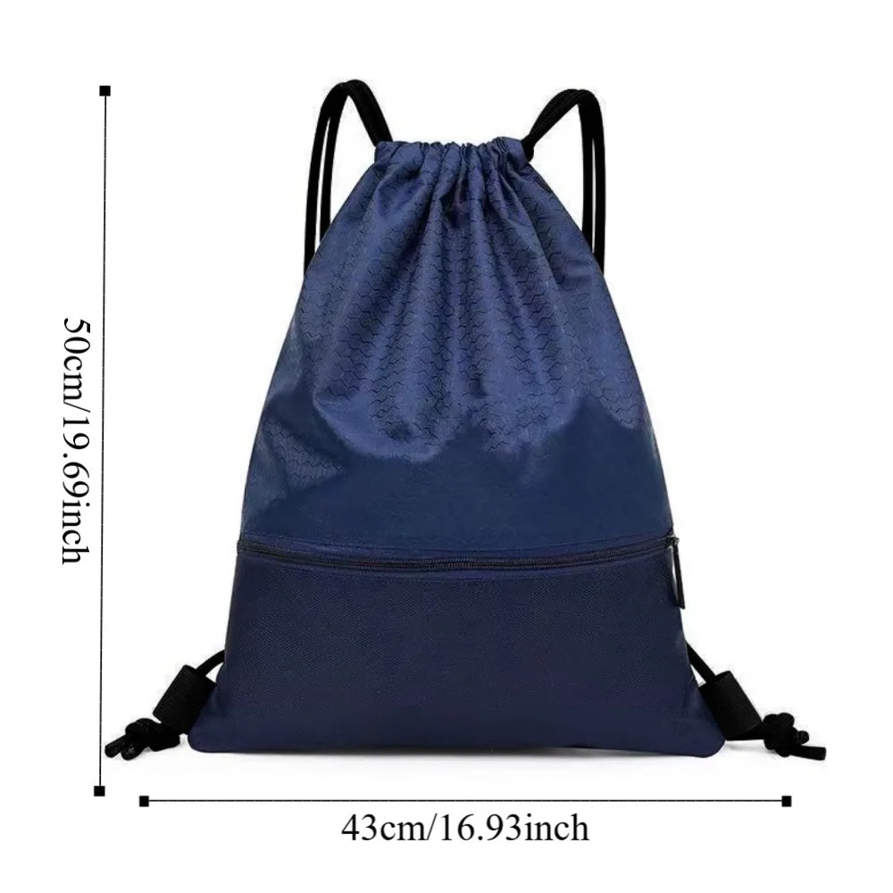 Waterproof Fitness Drawstring Bag Solid Color Large Capacity Drawstring Backpack Lightweight Commuting Drawstring Pocket Gym