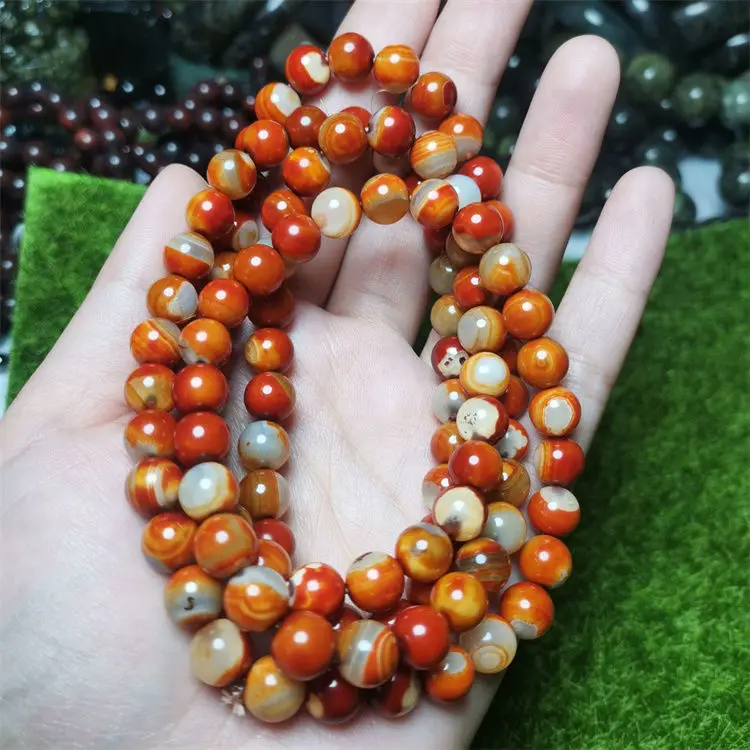 Authentic Warring States Red Agate 108 Beads Multi-circle Bracelet Fashion Joker Bracelet for Men and Women