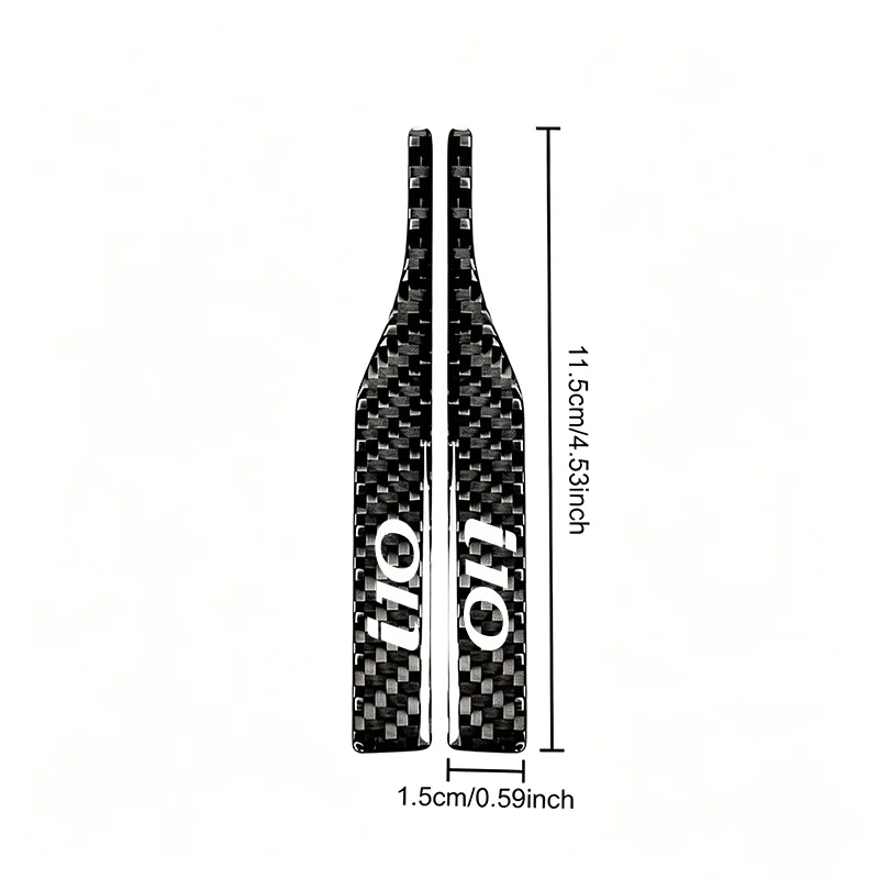 2-piece carbon fiber texture rearview mirror anti-collision strips, designed for Hyundai i10, prevent collisions and scratches