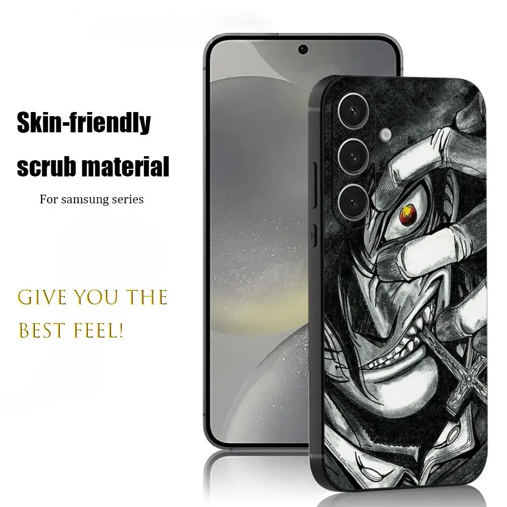 Alucard Hellsing leech Anime Phone Case For Samsung Galaxy S26 S25 S24 S23 S22 S21 Plus Ultra Note20 Soft Black