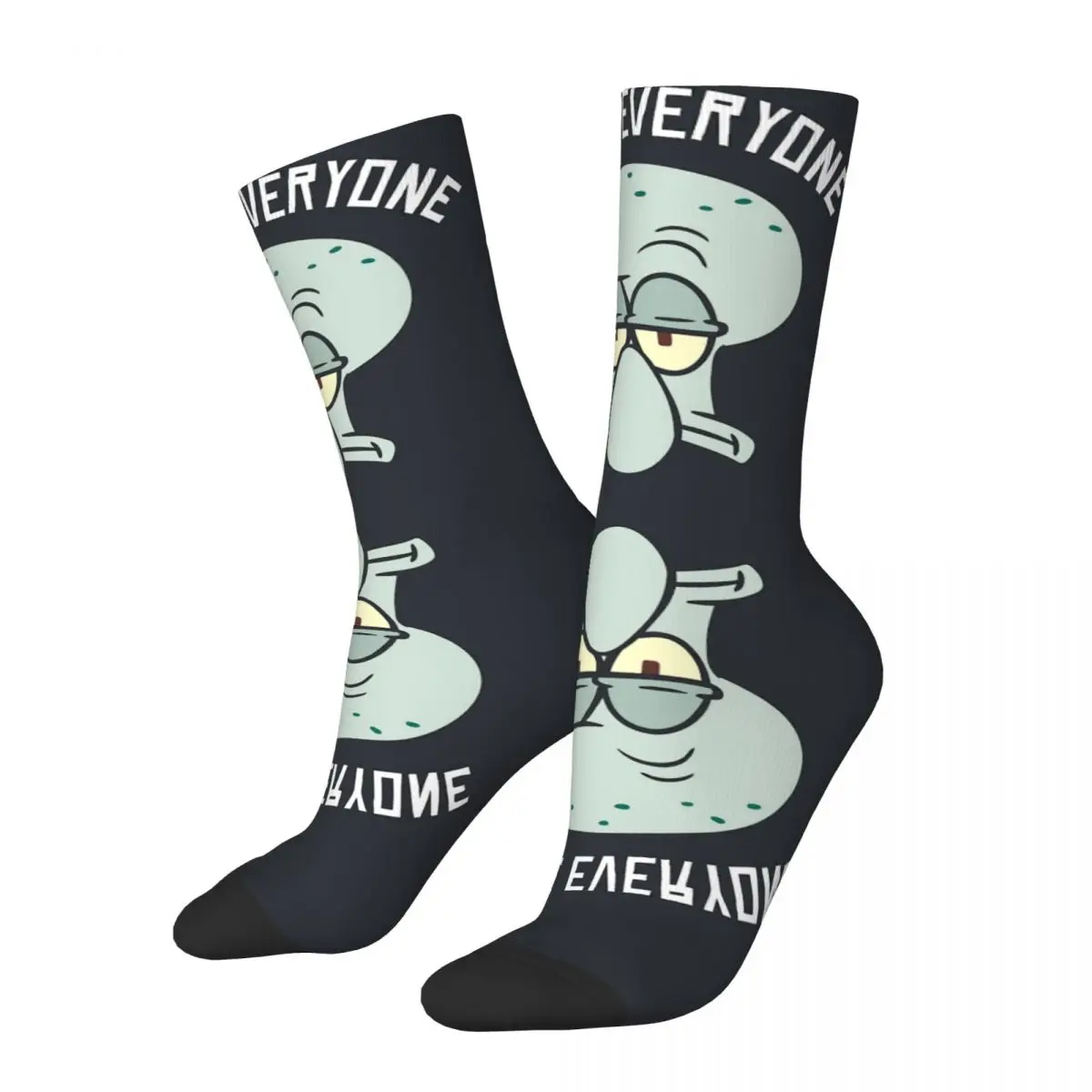 Tiki S-SpongeBob SquarePants Squidward Men's Socks Retro Harajuku SquarePants Street Style Novelty Crew Sock official-website