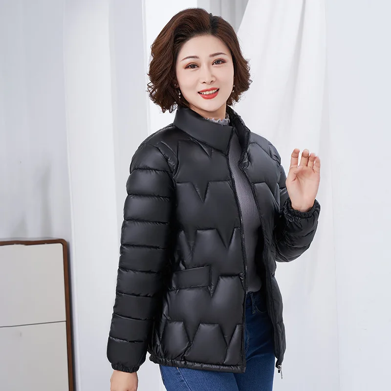 Imagem -04 - Inverno Quente Grosso Cabolsas Femininos Curto Parkas Moda Outerwear Senhora Jaqueta de Cor Sólida Elegante Zíper Roupas 2023 Streetwear