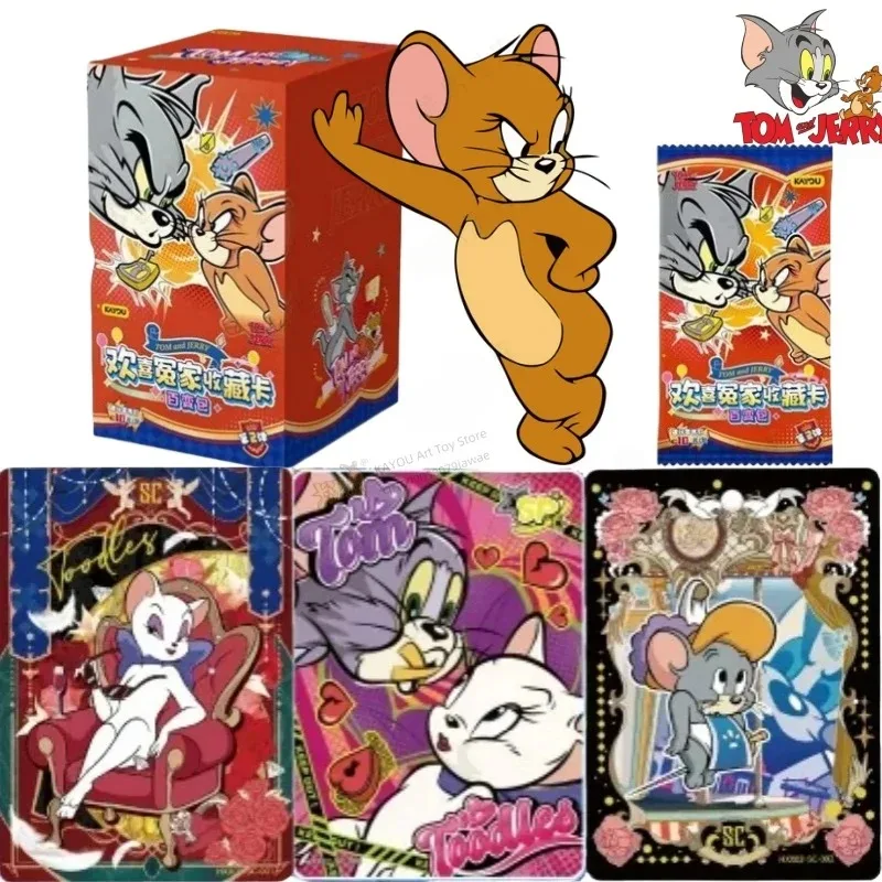 KAYOU New Version of Tom and Jerry Card Variety Pack Genuine Happy Adventure Card Anime Peripheral Toys Children's Holiday Gift