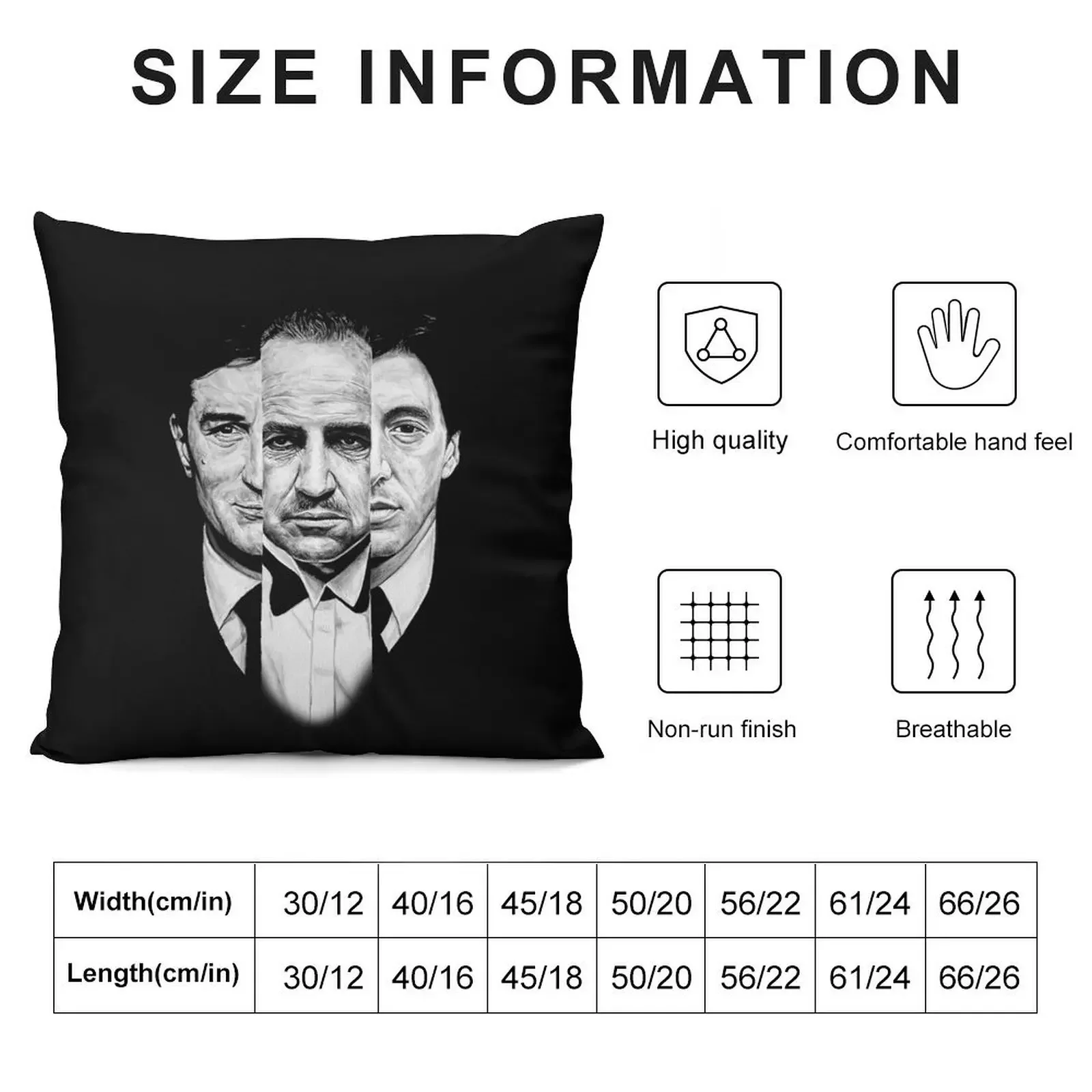 Trilogy - Godfather Throw Pillow Sofa Cushion Cover pillows decor home Decorative Cushion pillow