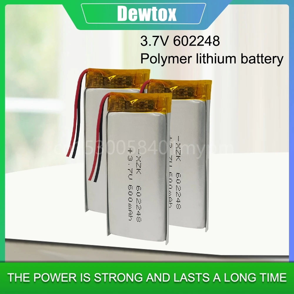 602248 3.7V 600mAh Lithium Polymer Rechargeable Battery for MP3 MP4 GPS LED Bluetooth Earphone Reading Pen Li Ion Lipo Cells