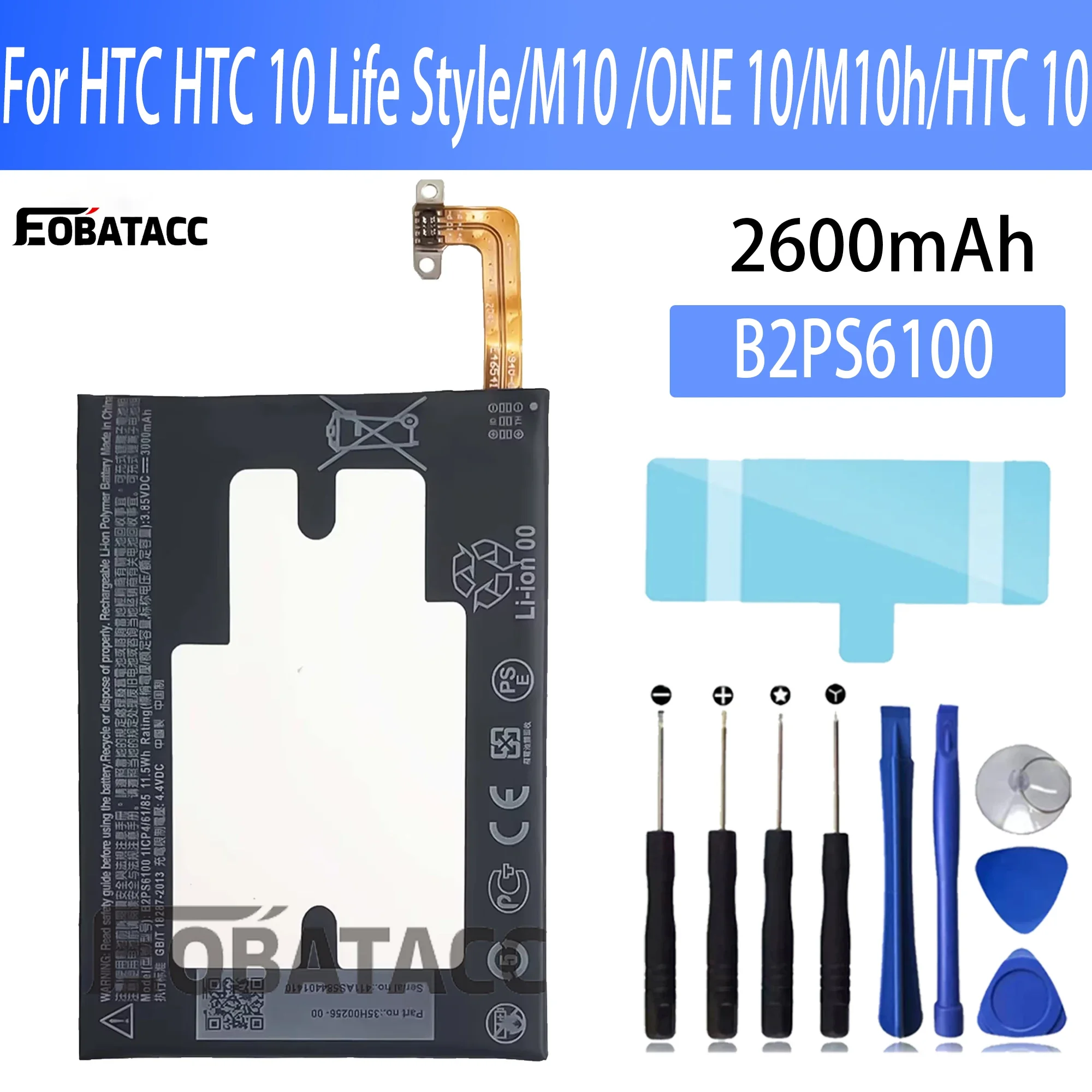 

EOTABACC 100% New Original Battery B2PS6100 For HTC 10 LifeStyle/M10 /ONE 10/M10h/HTC 10Battery +Tools