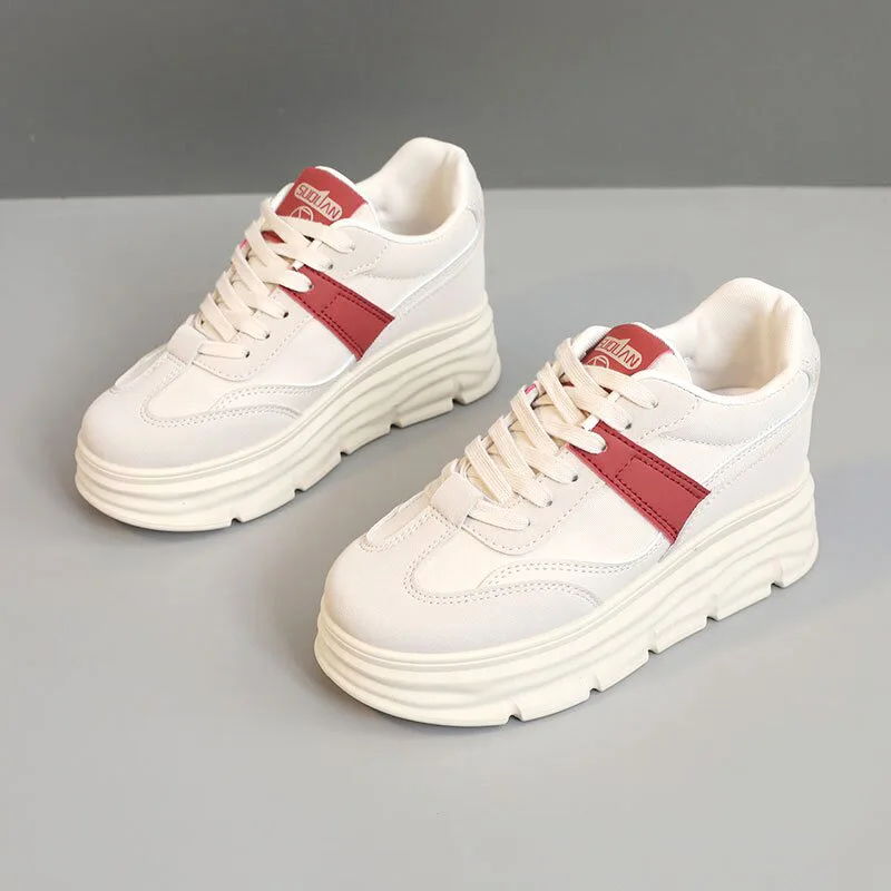 

Women's Breathable Small White Shoes with Thick Soles for Summer And Autumn Color-Matched Versatile Footwear for Students