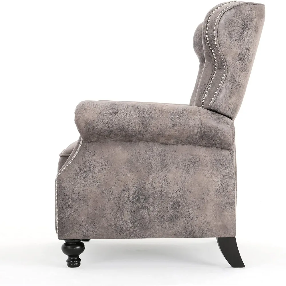 Getufteter Wingback-Liegestuhl (warmer Stein).