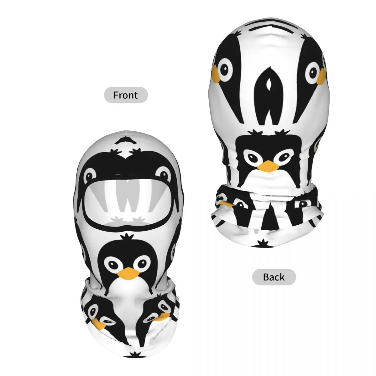 Cute Vector Penguin Breathable Thin Balaclava Full Face Mask Sun Protection Neck Gaiter For Motorcycle Fishing Outdoor