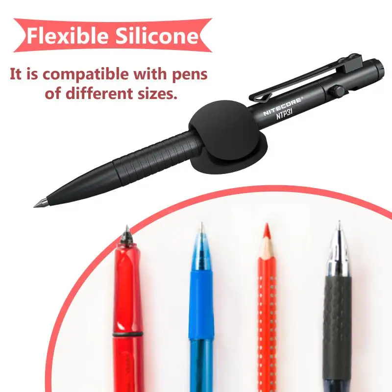 Silikonowy uchwyt na długopisy, zapobiegający zgubieniu i upadkom, samoprzylepny organizer na długopisy, klips do przechowywania markerów, długopisów kulkowych i ołówków na biurko.