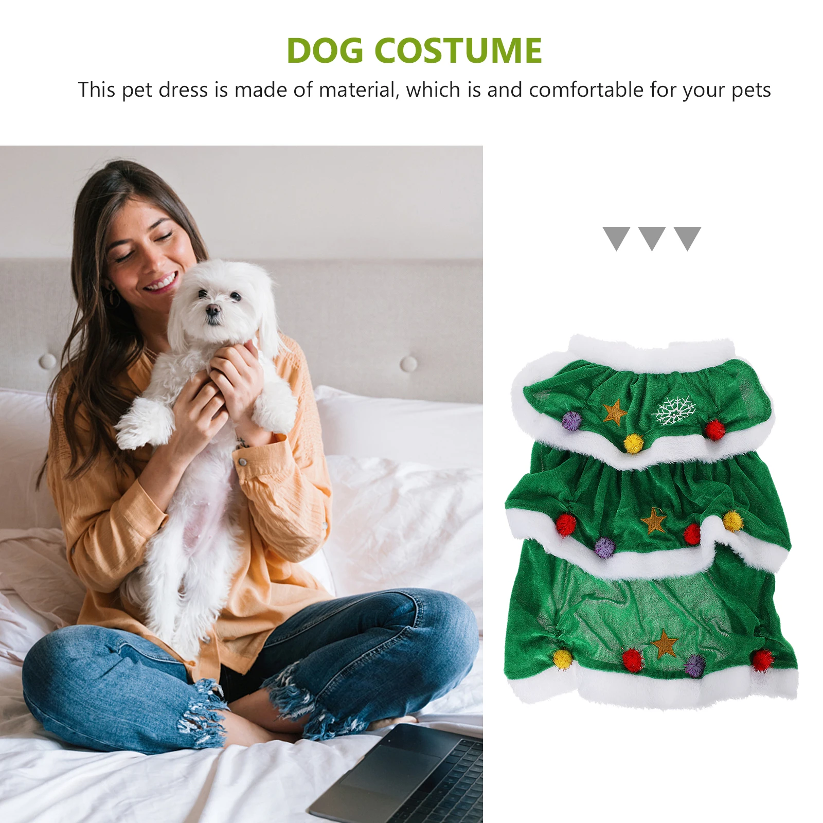 

Christmas Tree-shaped Dog Clothes Pet Costume Wedding Sweater Xlarge Size Party Outfit Costumes