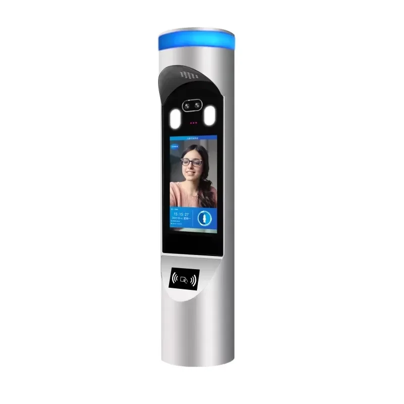 【Best-selling】Free SDK 7inch Cylinder Facial Recognition Device Time Attendance Access Control System Face Recognition Terminal