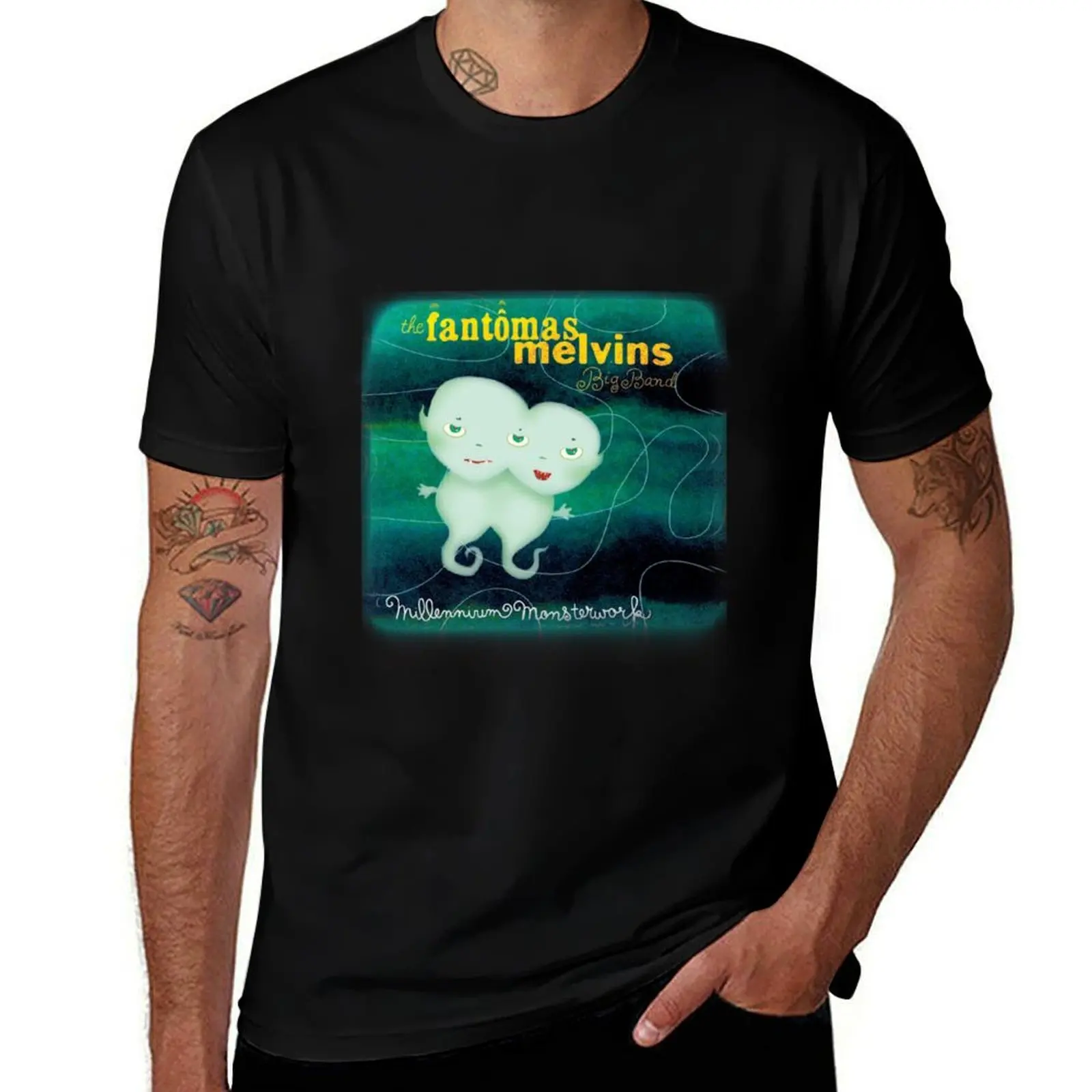 Fantomas Melvins T-Shirt Basic Plain Short Sleeve Crew Neck Tee T-Shirt