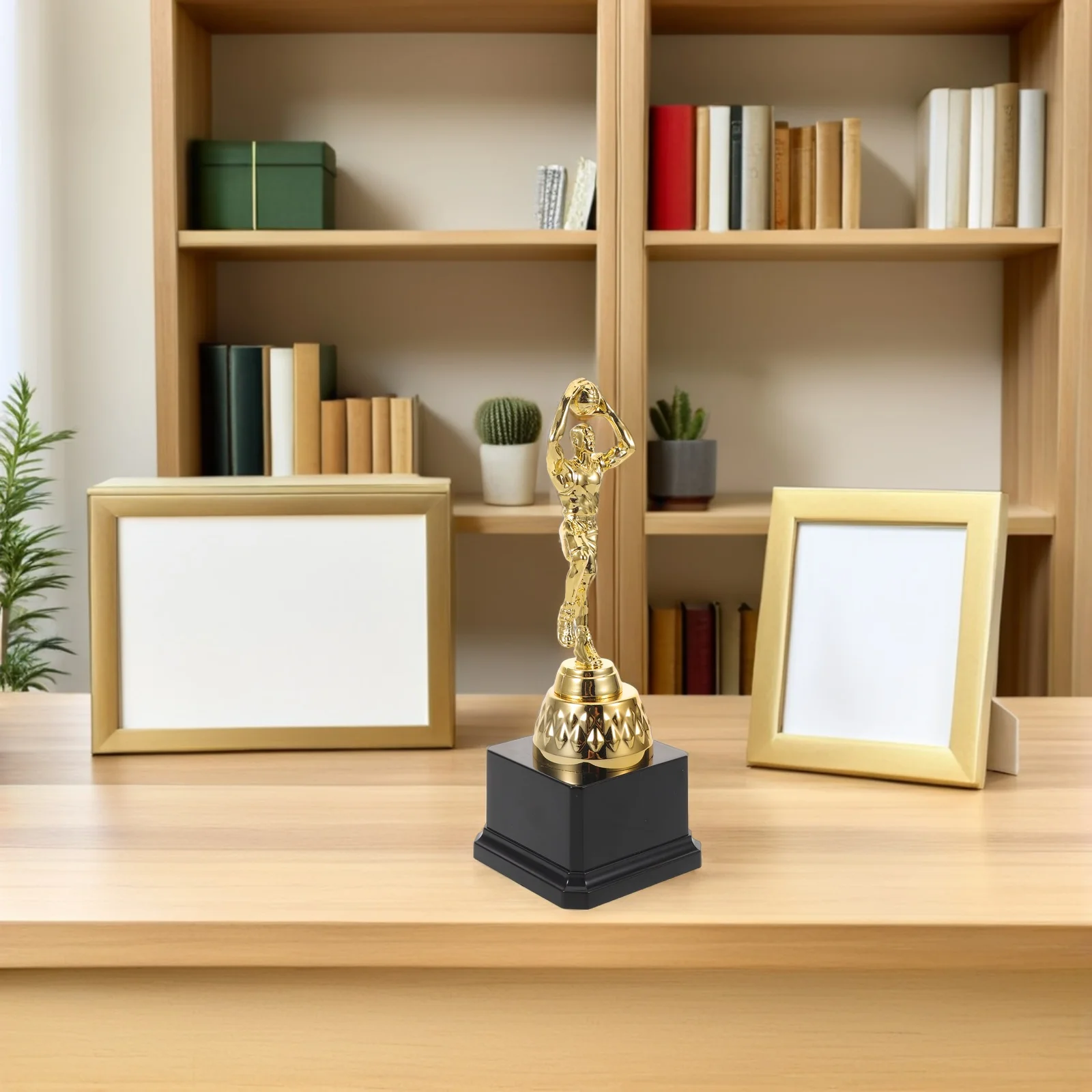 

Plastic Basketball Trophy Cup Gold Finish Lightweight Stable Base Ideal for Sports Games School Activities Championship Awards
