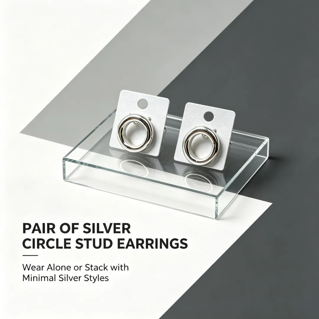 2026 Spain Mature Commuter Style Silver Hollow Ring Earrings Jewelry Accessories Neutral Gifts
