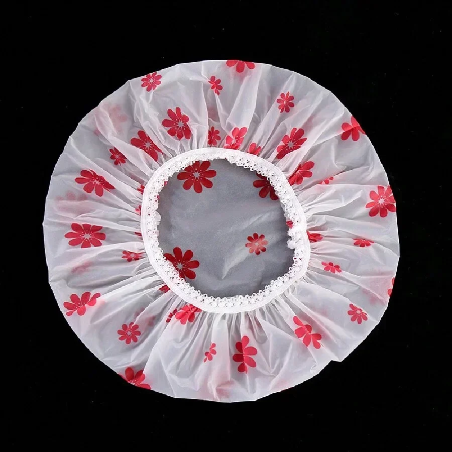 مكافحة النفط الدخان المرأة المنزلية 5 قطع غطاء دش مقاوم للماء الاستحمام العناية بالشعر قبعة الدش غطاء الشعر الجاف