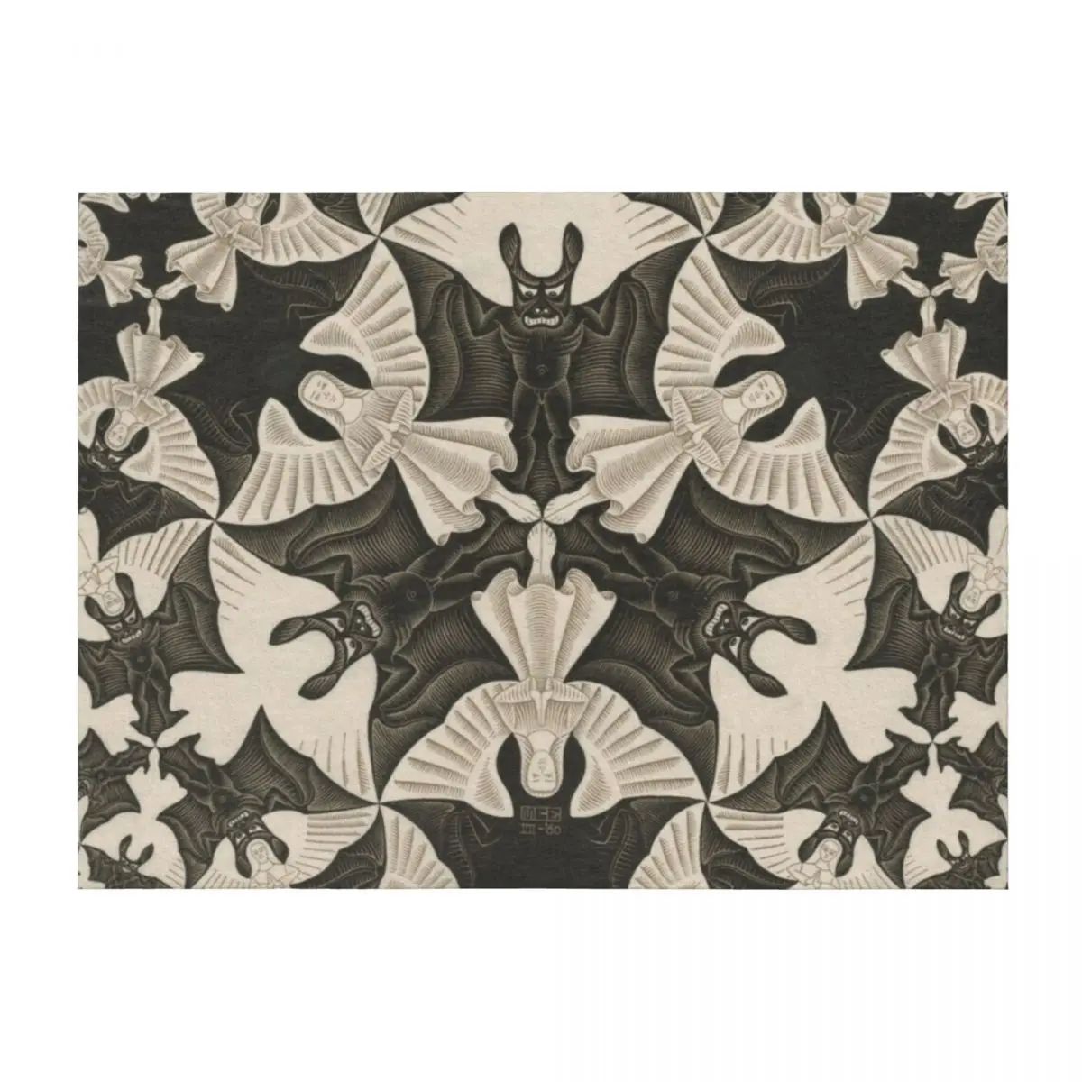 

Escher - Circle limit IV (heaven and hell) Throw Blanket Multi-Purpose Hairys Blankets For Baby Plaid Blankets